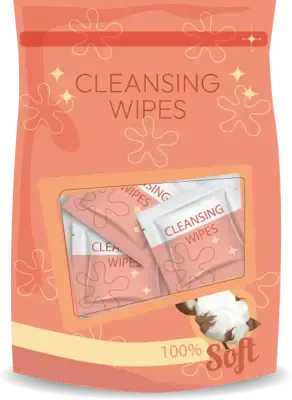 A graphic of generic of Cleansing Wipes